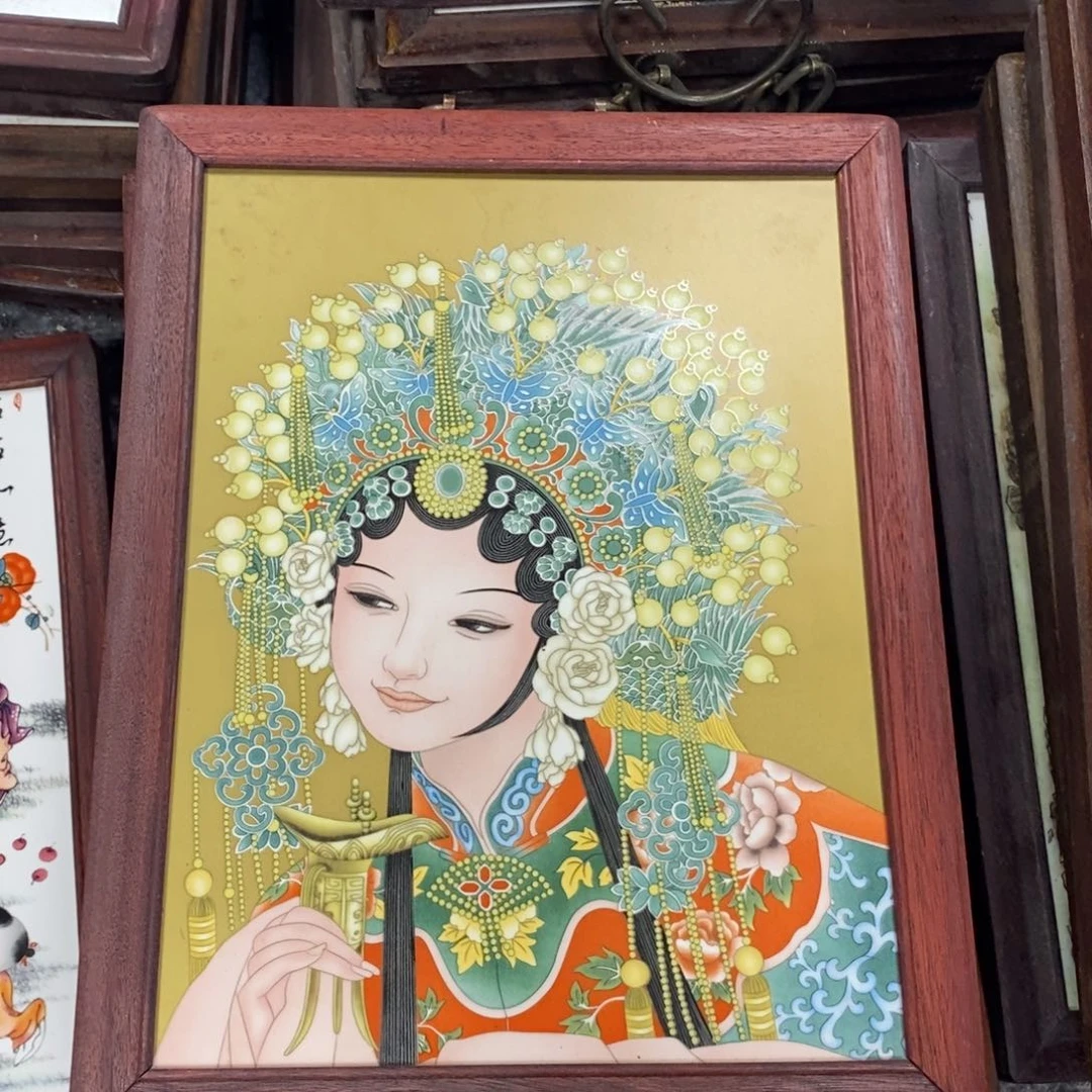 瓷片37*28*1景德镇瓷板画柴窑烧制