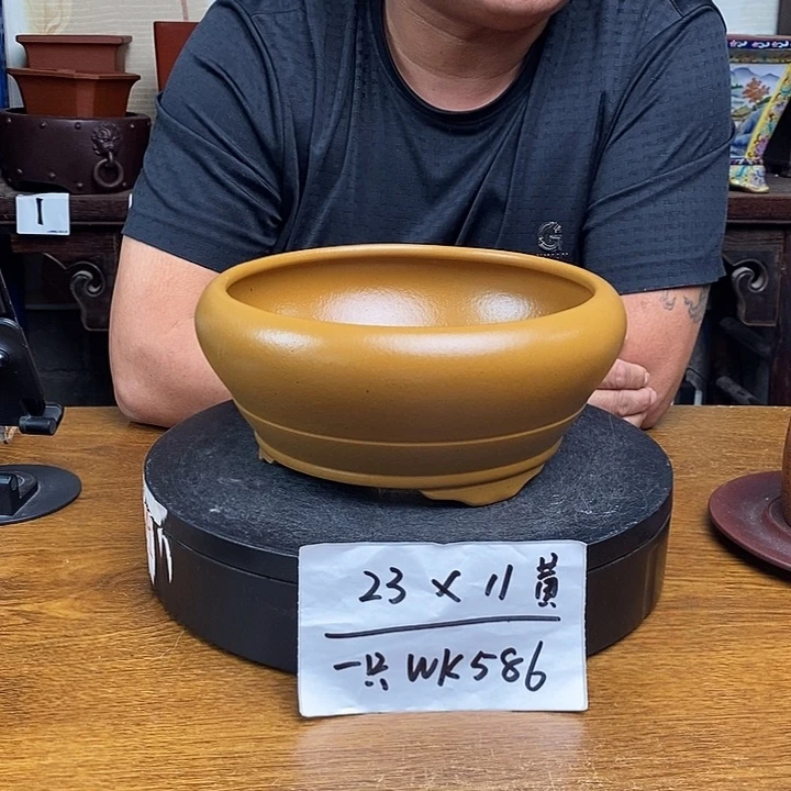 紫砂花盆货号一只WK586