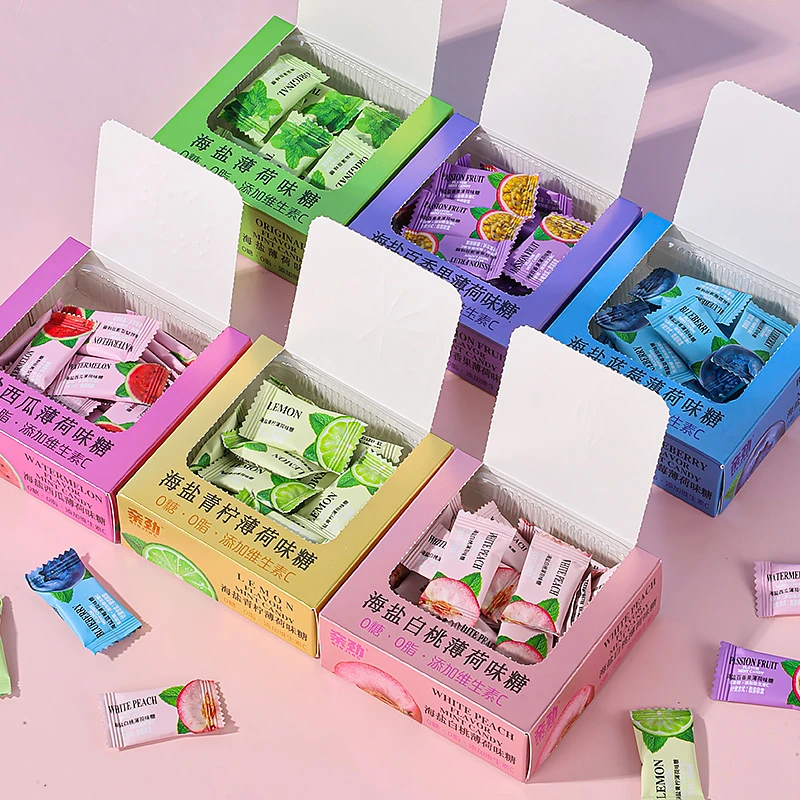 亲劲无糖海盐薄荷糖维C清新口气清凉压片糖果多种口味休闲零食