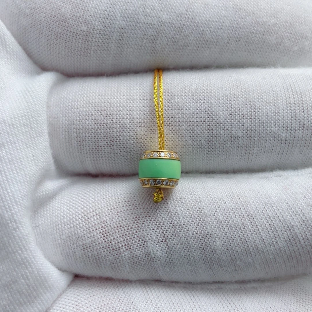 绿松石18K金镶嵌珠宝奇石