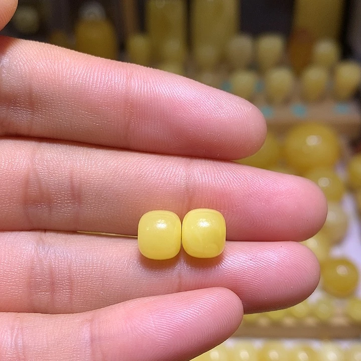 裸石蜜蜡未镶嵌天然俄料黄白花蜜蜡精工老型8.5