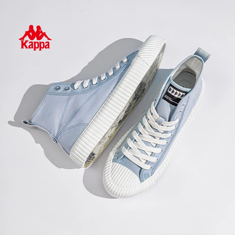 Kappa/卡帕帆布鞋秋冬季潮流百搭子情侣时尚舒适高帮帆布鞋15CJ
