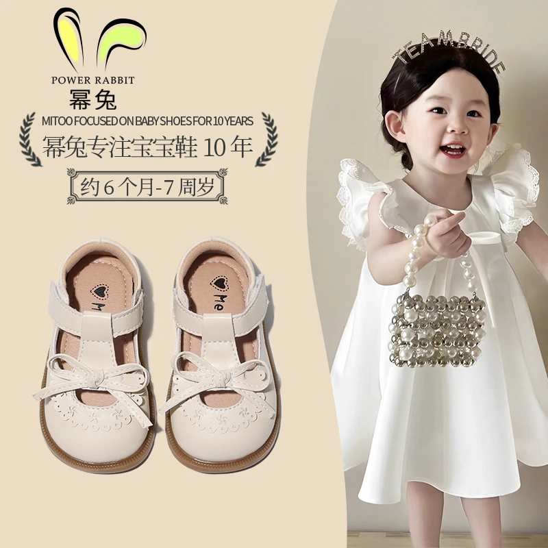 幂兔女童小皮鞋2025春秋新款鞋子洋气公主鞋软底女宝宝婴儿学步鞋