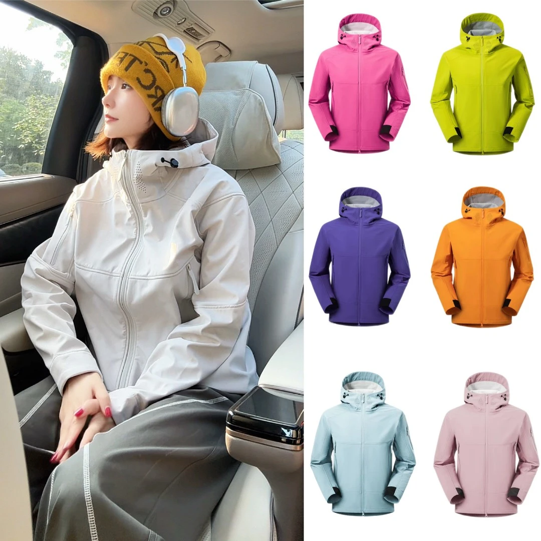 立体裁剪户外机能内里加绒防水防风软壳男女情侣款冲锋衣徒步防水