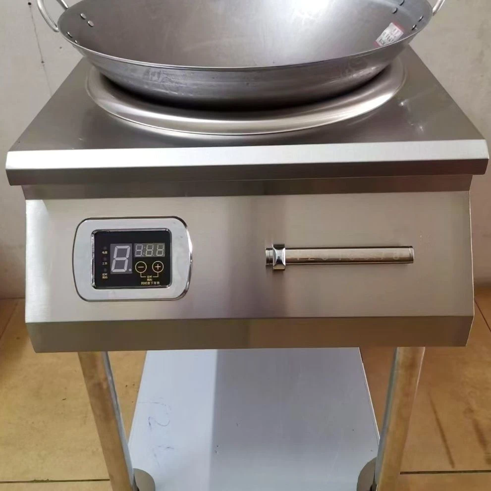 立式大功率商用电磁炉8000w饭店凹面爆炒5kw电磁灶6000w猛火炉灶