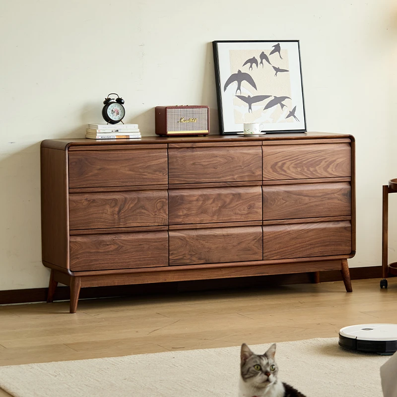 北美黑胡桃木九斗柜