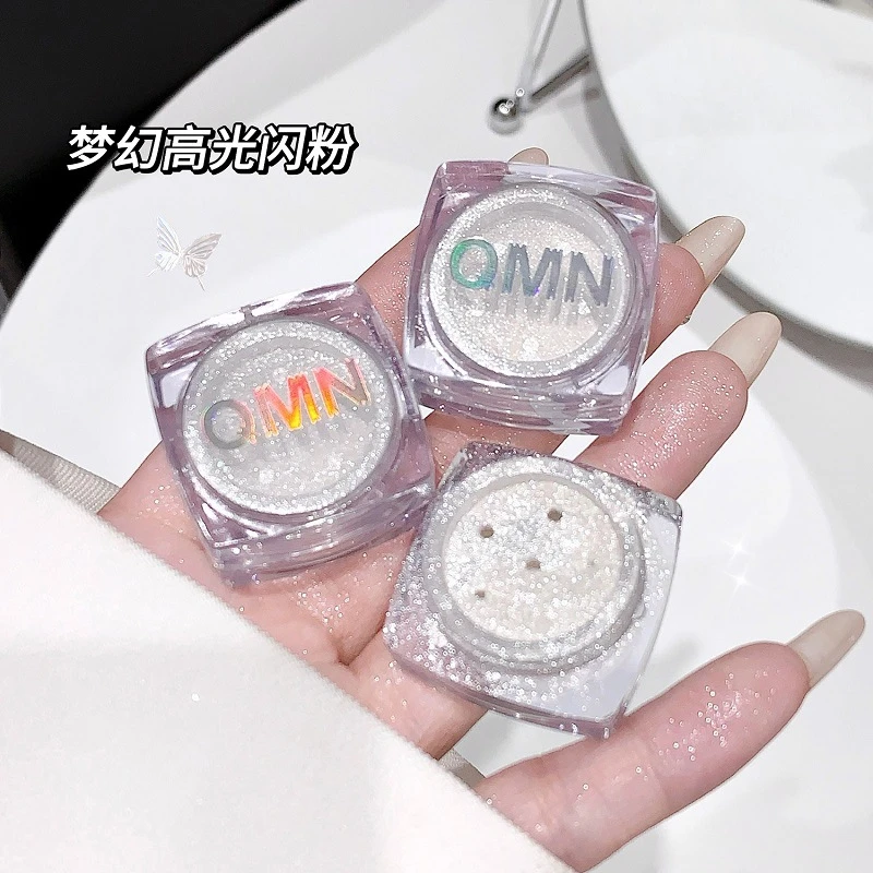 牛郎高光白月光梦幻高光闪粉提亮散粉珠光立修容腮红粉饼平价美妆