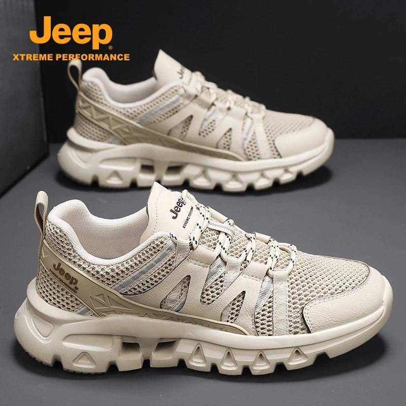 Jeep男鞋春季徒步溪流涉水鞋夏季透气户外运动休闲溯溪鞋男网面鞋