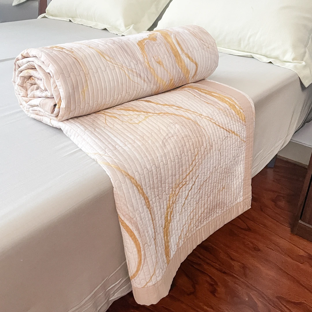 N3704全棉亲肤棉双人被套天外天咖 200*230