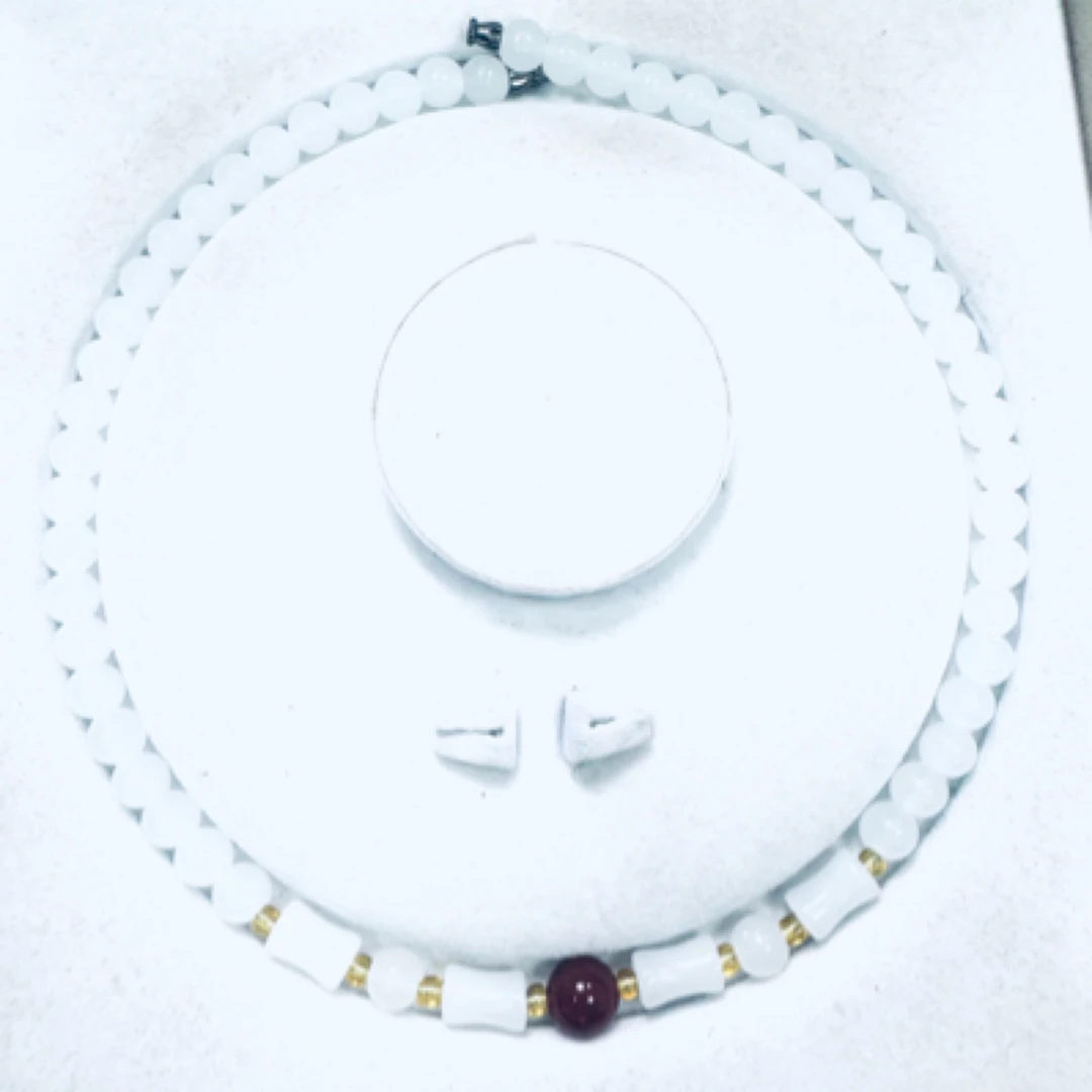 国风白月光竹节项链鴻运当头 步步高升红玛瑙单珠项链148