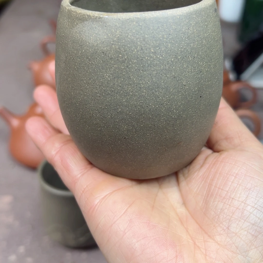 紫砂茶壶紫砂杯全手工制作青段