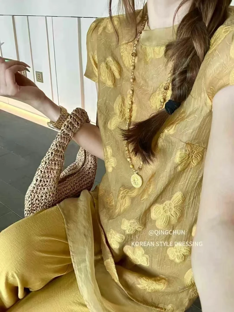 2025夏季新款蝴蝶式绑带衬衫