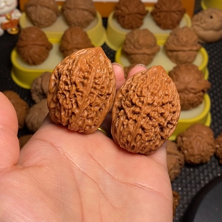 文玩核桃把件35蒜头