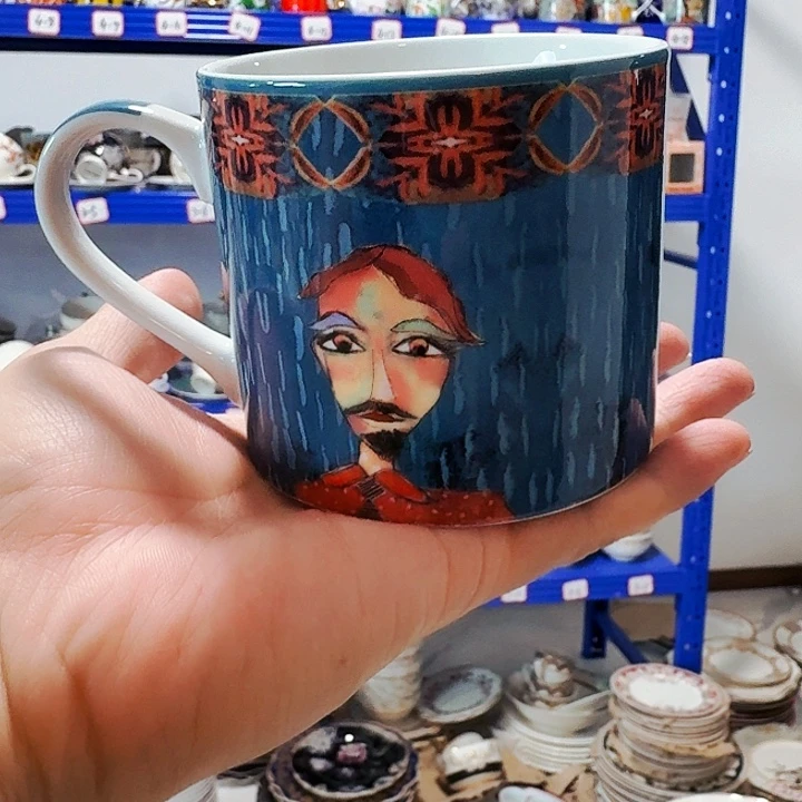 泡***球骨瓷丑女马克杯中杯一个20米