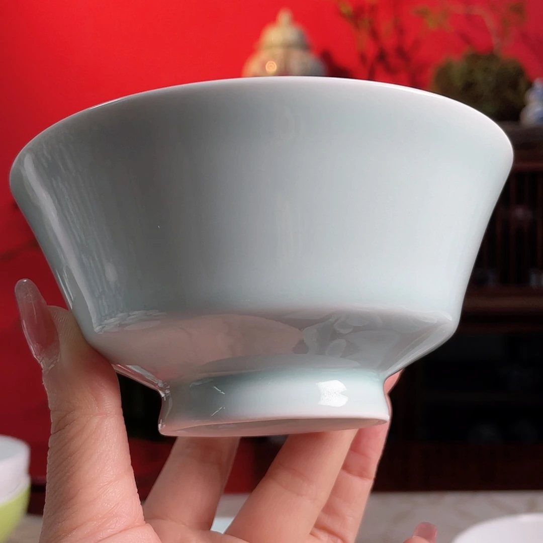 影青釉4.75英寸饭碗一只