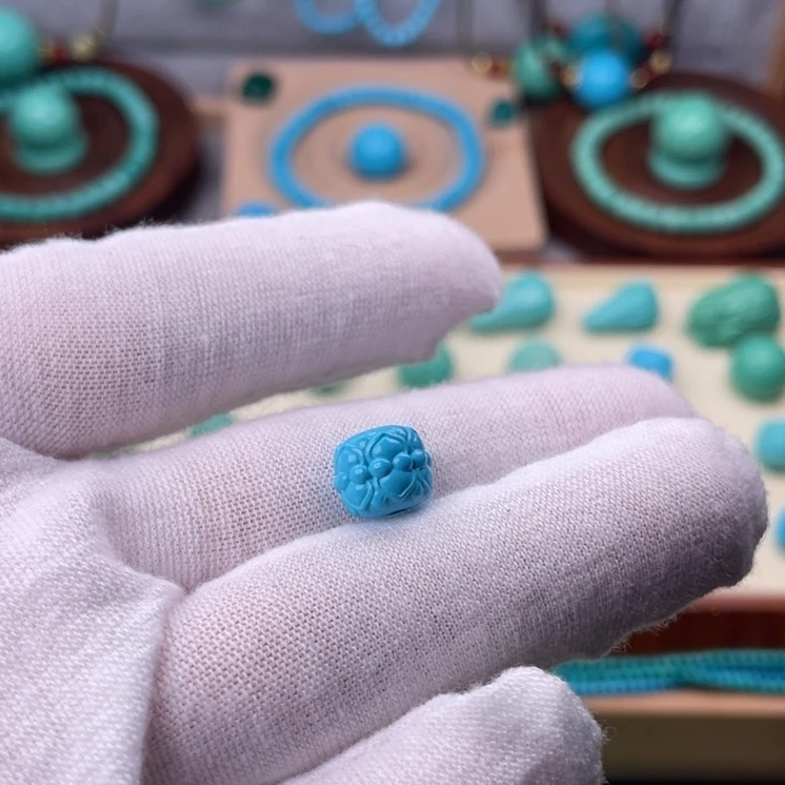 精品蓝色并蒂莲卡9mm