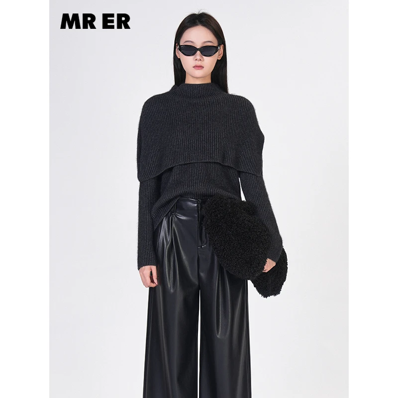 MRER【辛小北】半高领休闲百搭秋冬两件套针织衫R4DT1122