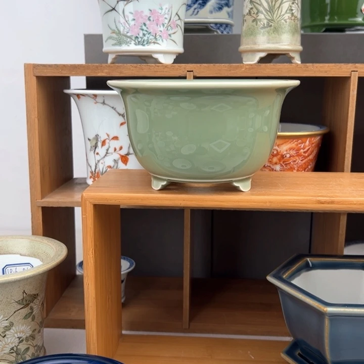 红陶納***岸手工盆景花盆