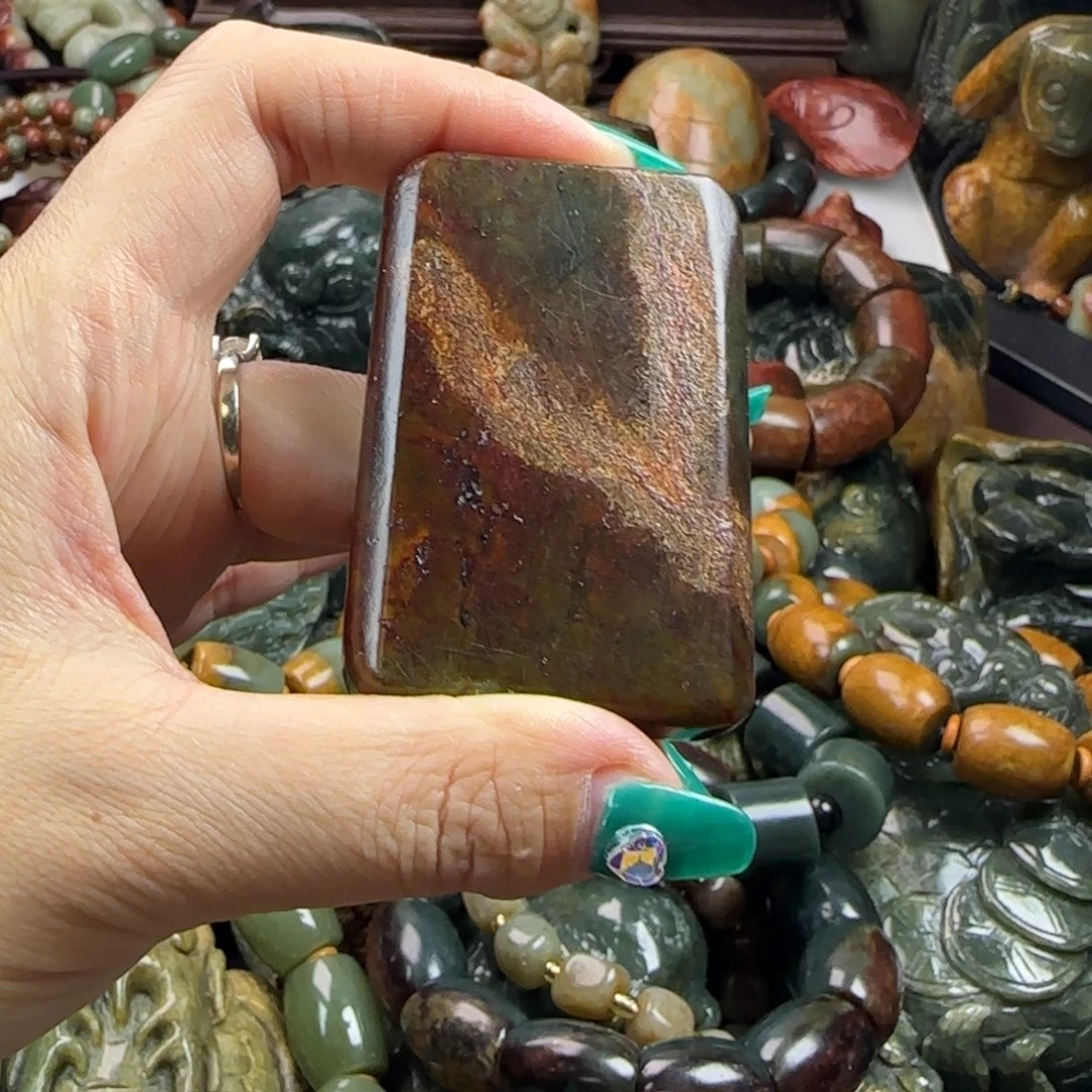 岫岩河磨玉（透闪石质玉）手把未镶嵌