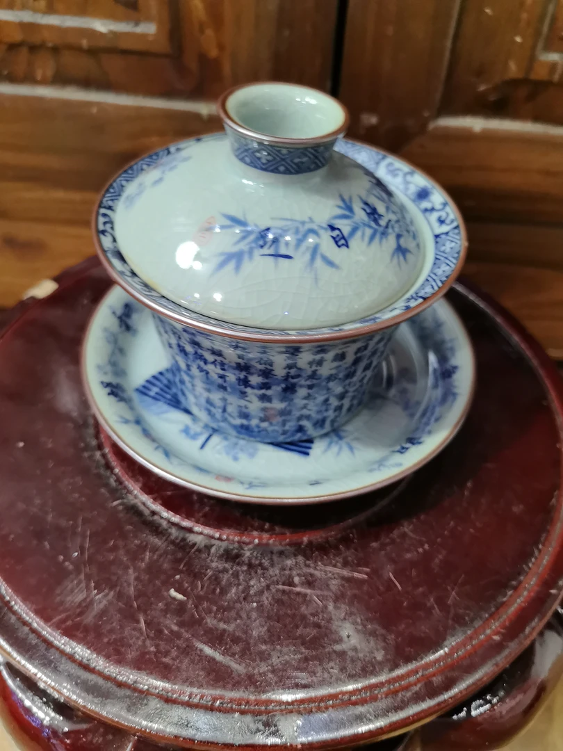 景德镇陶瓷老陶瓷三才盖碗