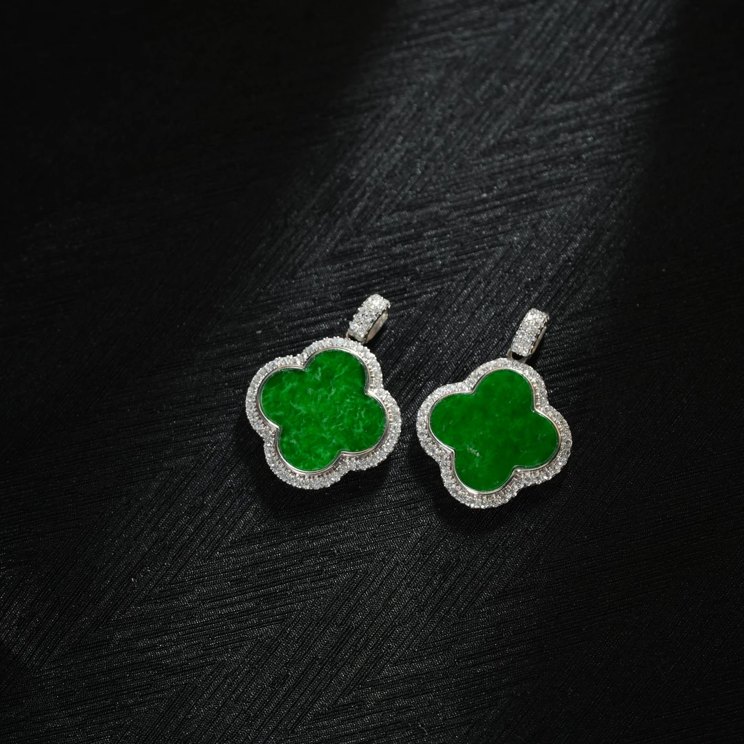 【老掌柜】翡翠四叶草吊坠/BAM052814/多样性发一