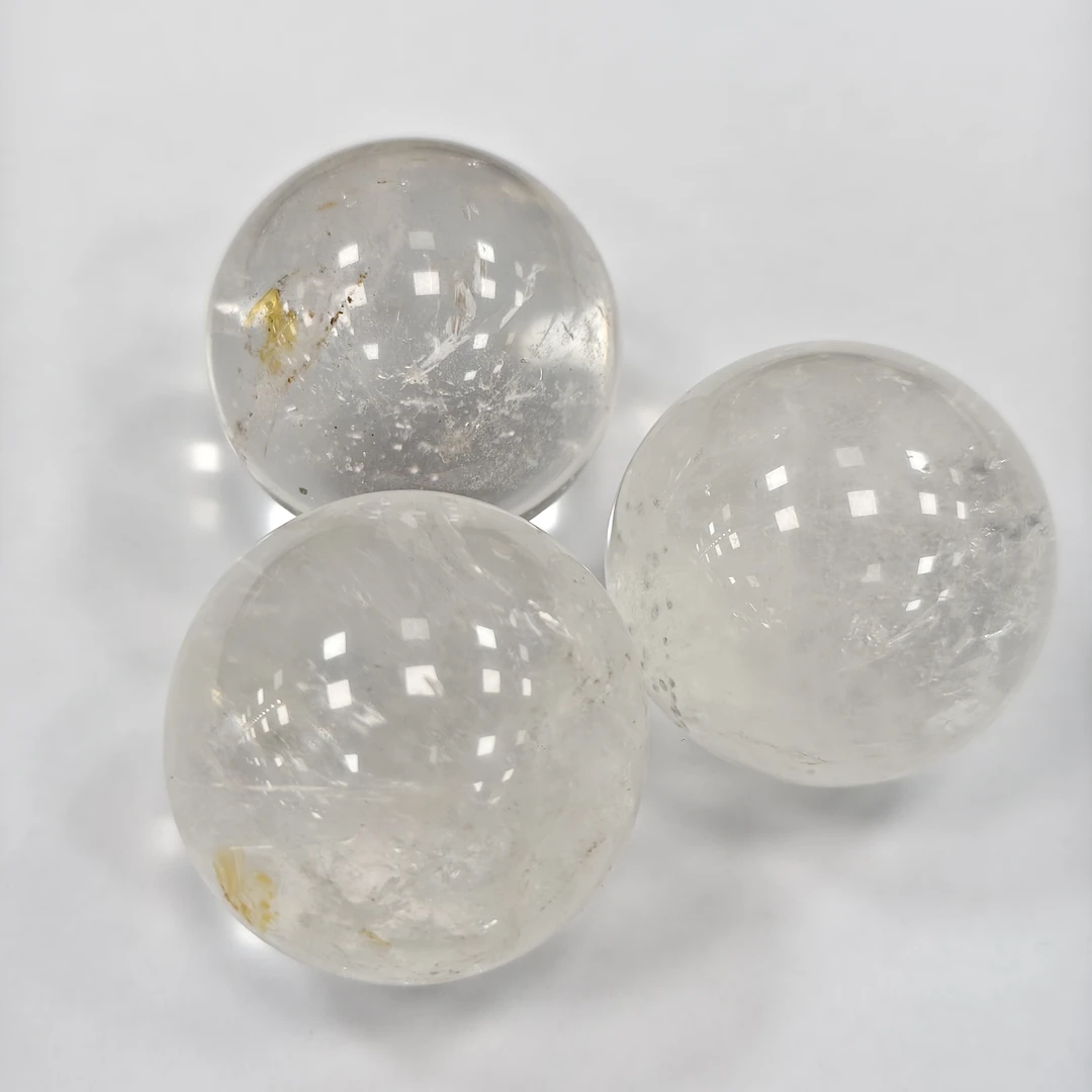 【书记甄选】天然白水晶球摆件 多样性发一件 约3.8-4.2cm  TS067