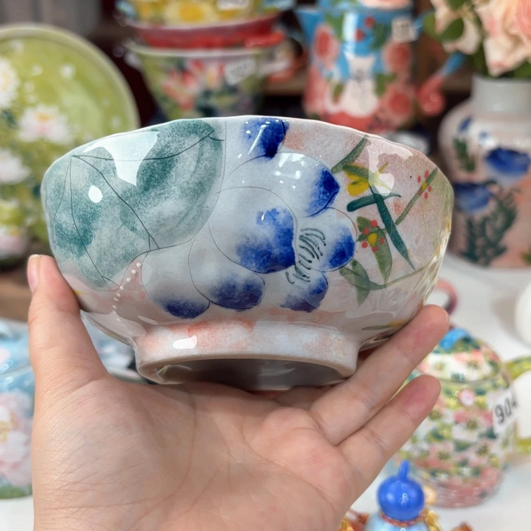 景德镇手绘高温釉下彩陶瓷茶具