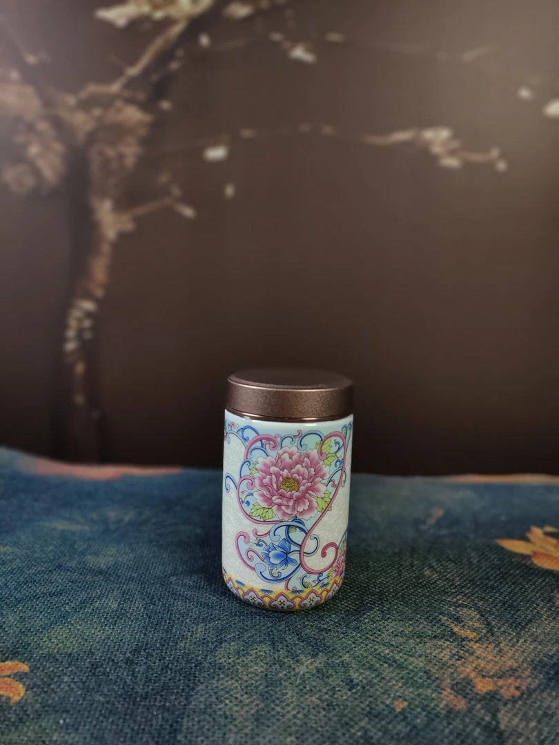 TJ034-掐丝银珐琅彩小茶叶罐HL【单品包邮偏远除外】