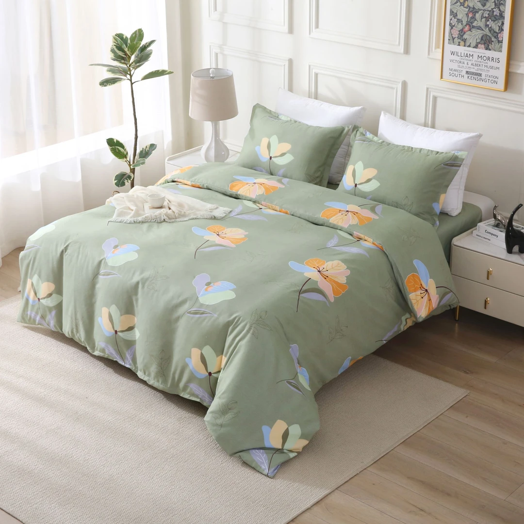 订单尾货三件套【浪漫春天】床单2.3*2.3 米枕套0.48*0.74m