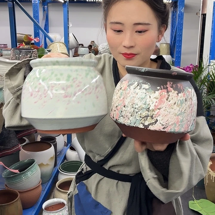 14×15 -粗陶花盆有孔-买买买