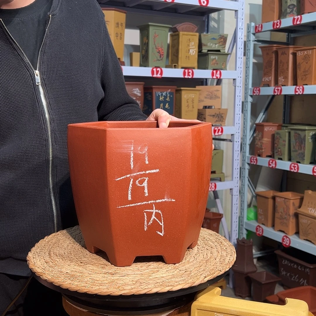 天心紫砂手工花盆