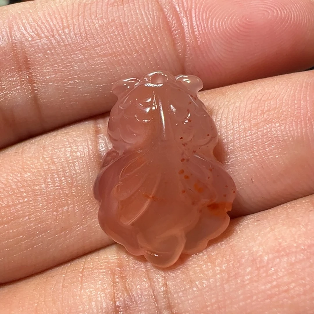 南红玛瑙冰飘未镶嵌金鱼1