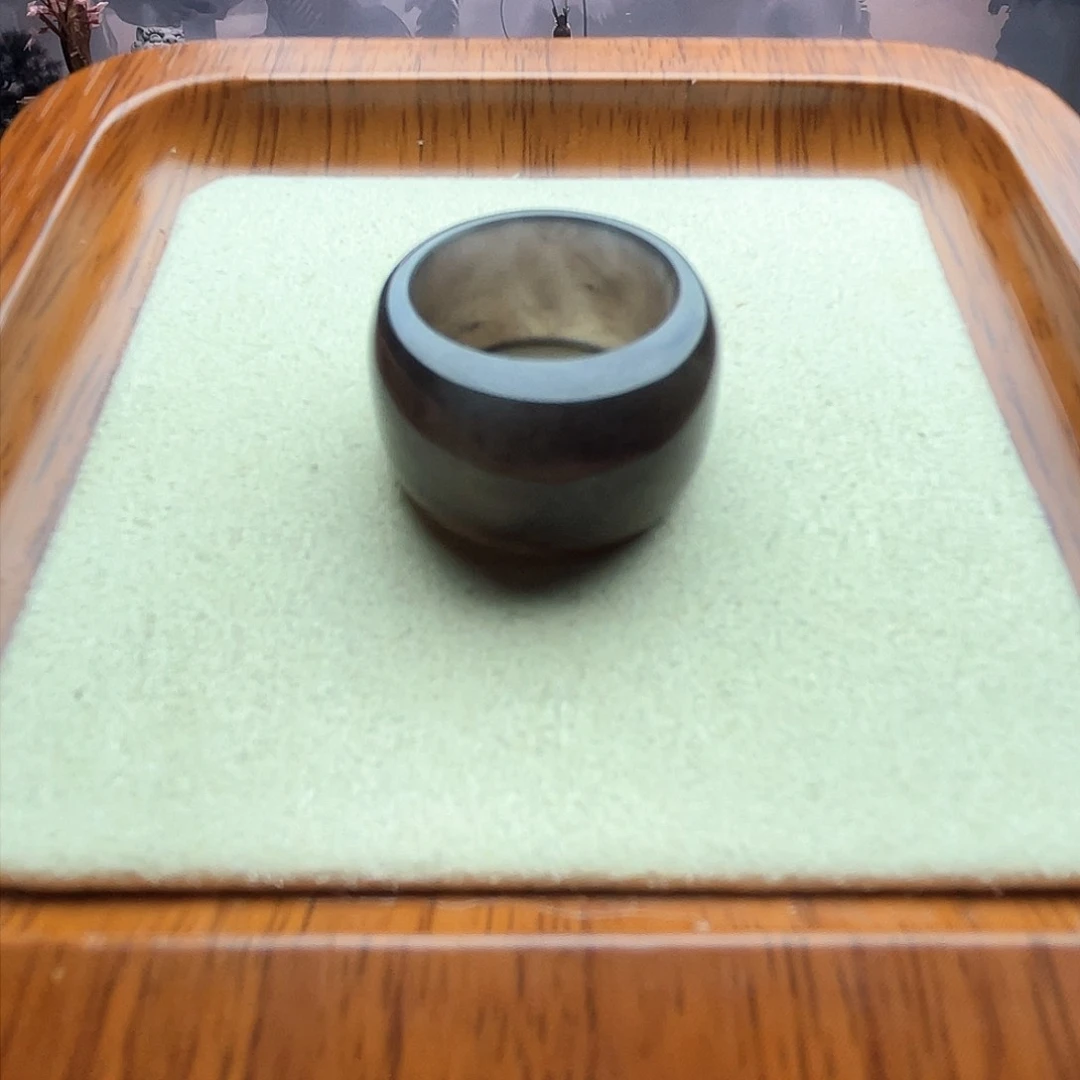 和田玉戒指未镶嵌DW紫馒头16-17号