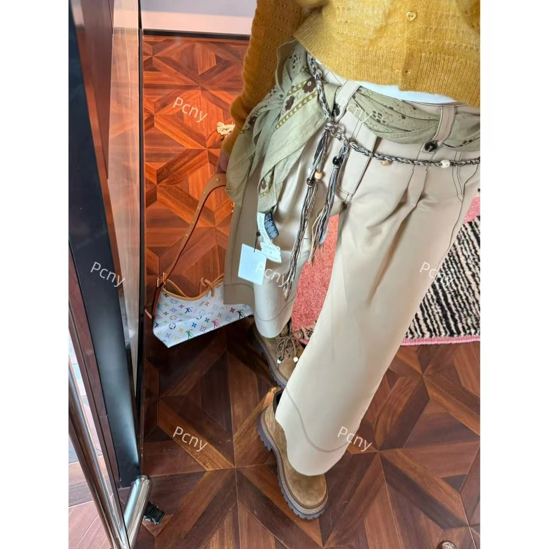 PCNY「摩登酷行」不理理秋季新款小众女装时尚女宽松休闲通勤阔腿裤
