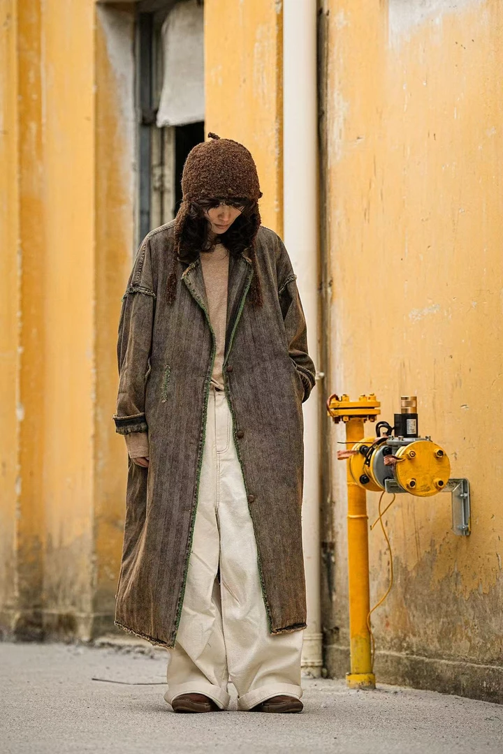 布衣坊推荐疯子张牛仔长袍款号08427衣长116胸围146（90/150）