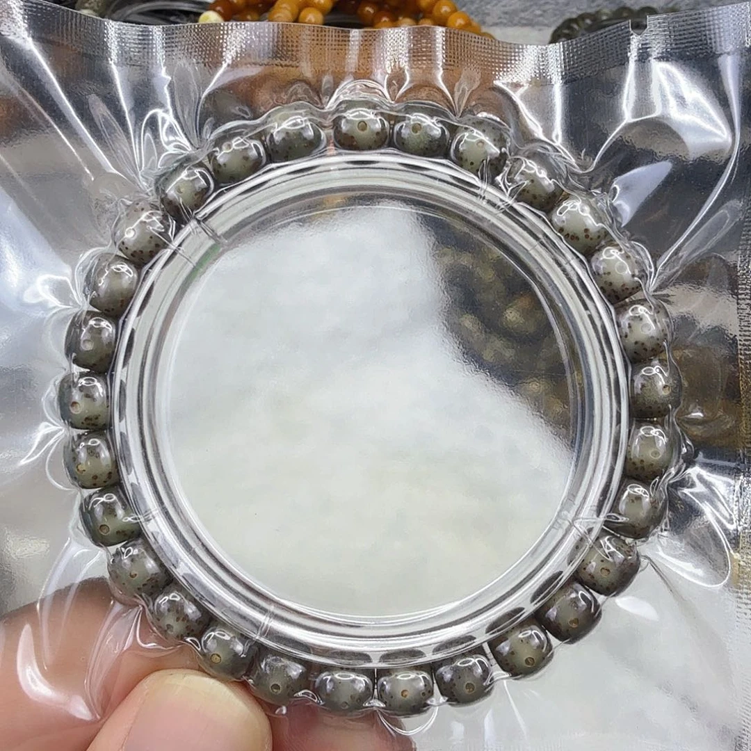 星月菩提手串15高端黑冰星月菩提单圈8×7