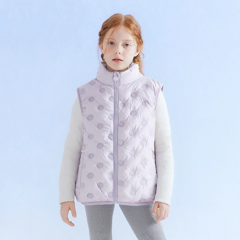 笛莎童装女童羽绒马甲2025秋冬季新款儿童保暖羽绒背心-B32546702