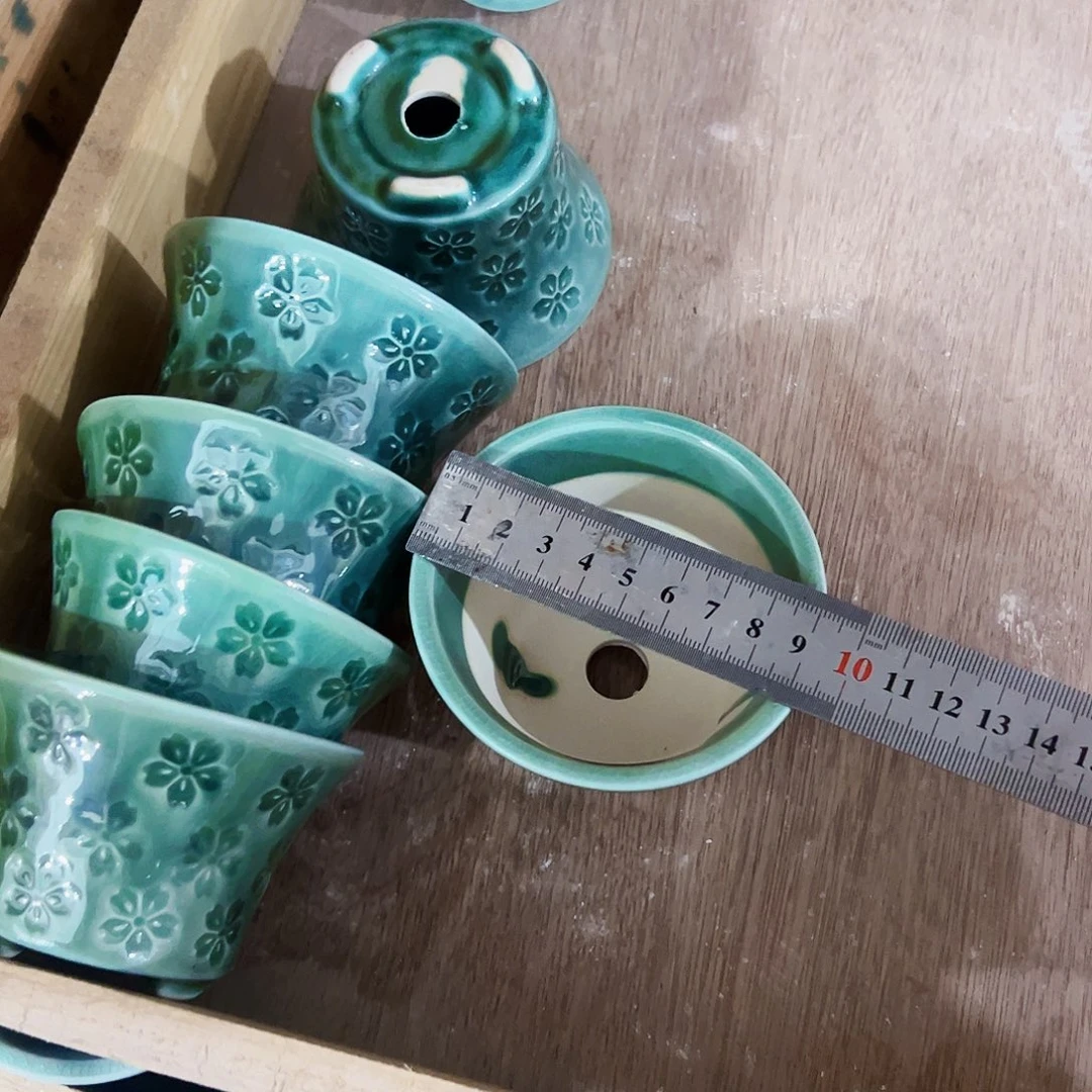 有孔，外贸尾单陶瓷花盆凑单10米包邮六个