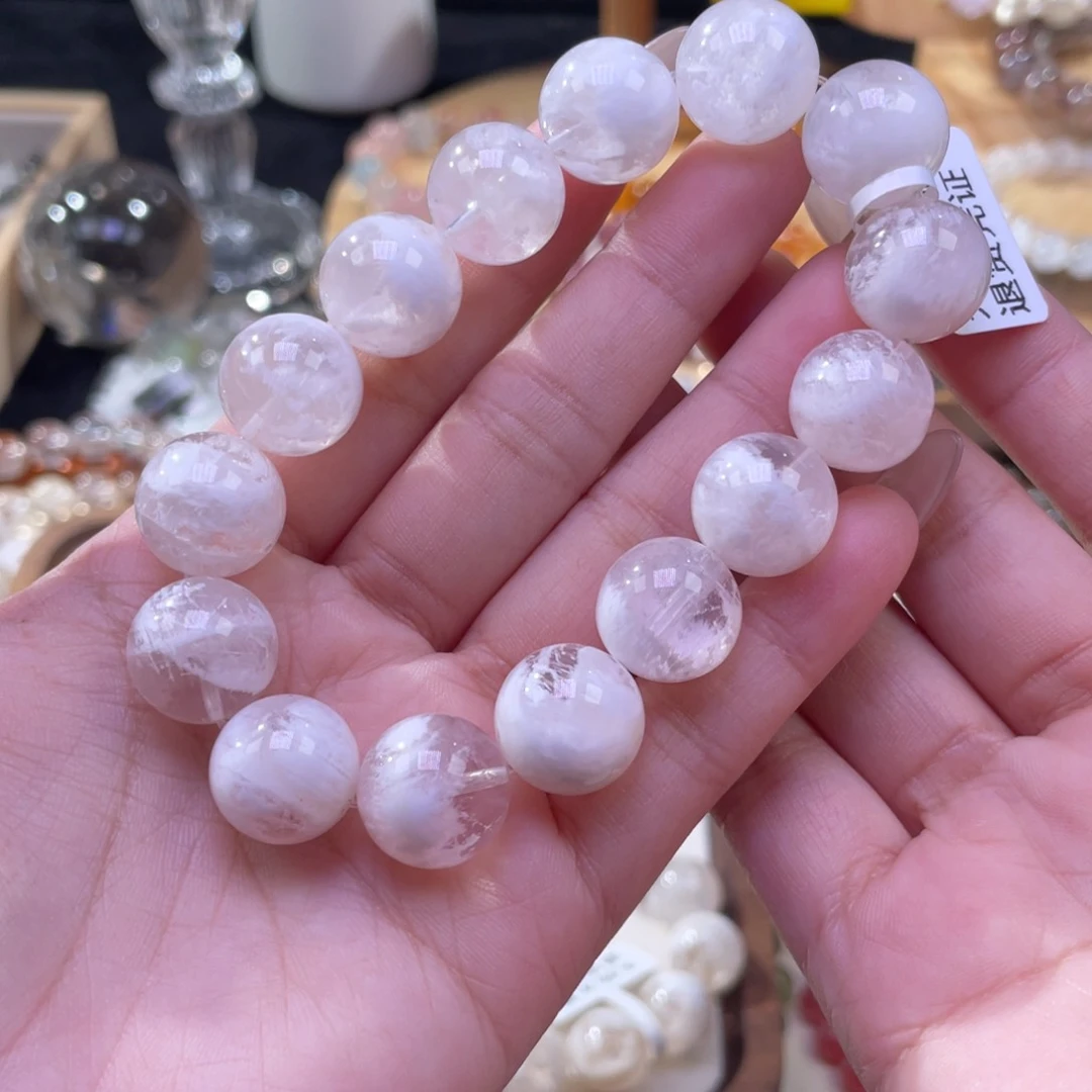 水晶手串未镶嵌白雪花幽灵