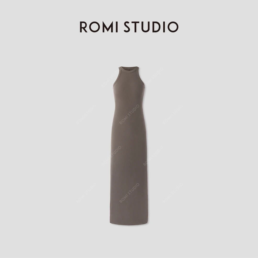 ROMI STUDIO“舒适优雅”莫代尔轻薄柔顺弹力修身连衣裙 RWCSLG2683