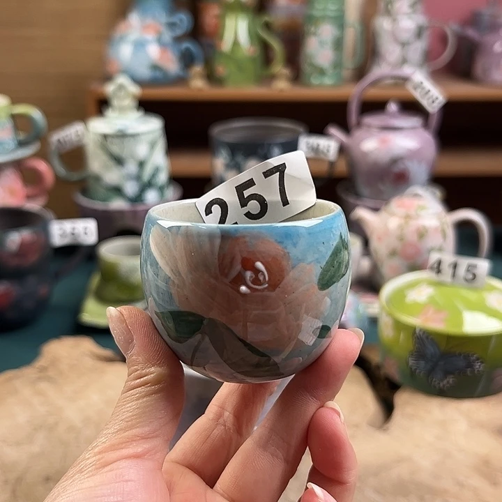 景德镇陶瓷手绘作品257微瑕