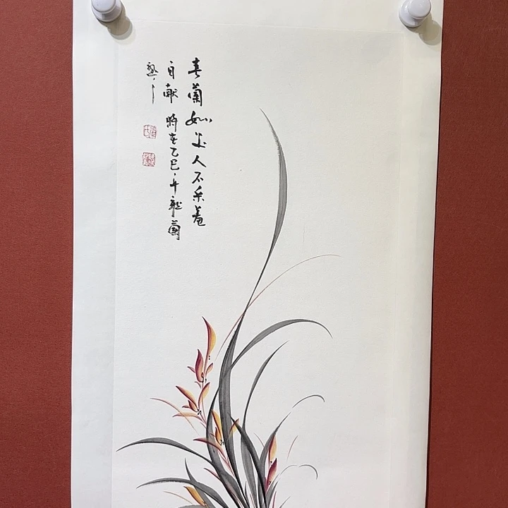国画听兰老师花鸟