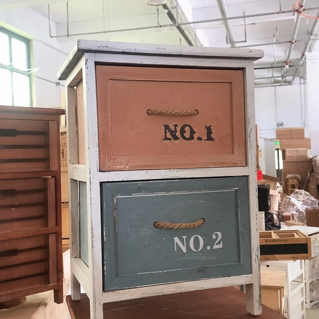 木081两抽彩色收纳柜