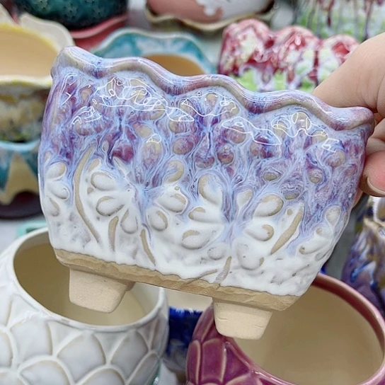 多肉绿植陶瓷花盆9:9包邮