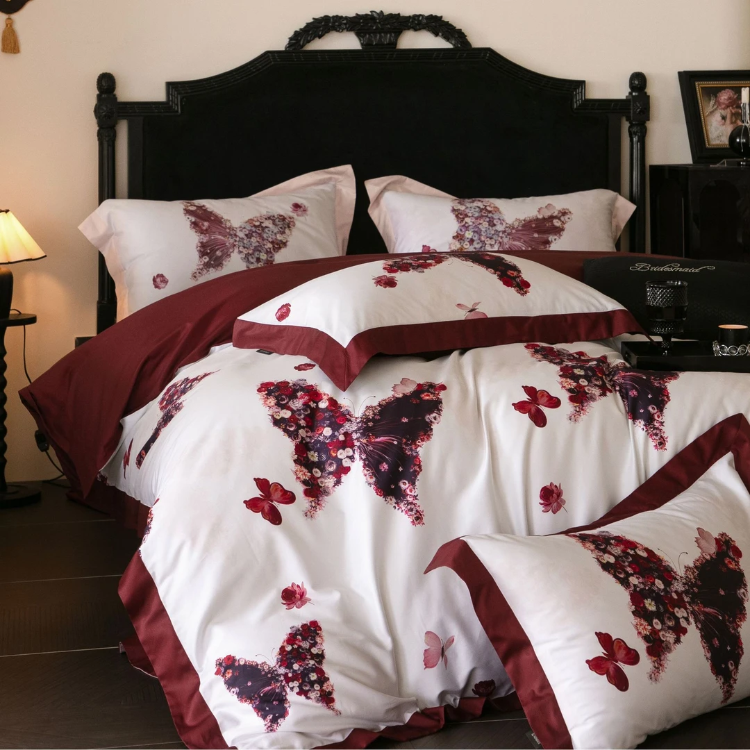 绣花夫人/澜心/全棉/花蕊设计/印花工艺/轻奢简约/四件套