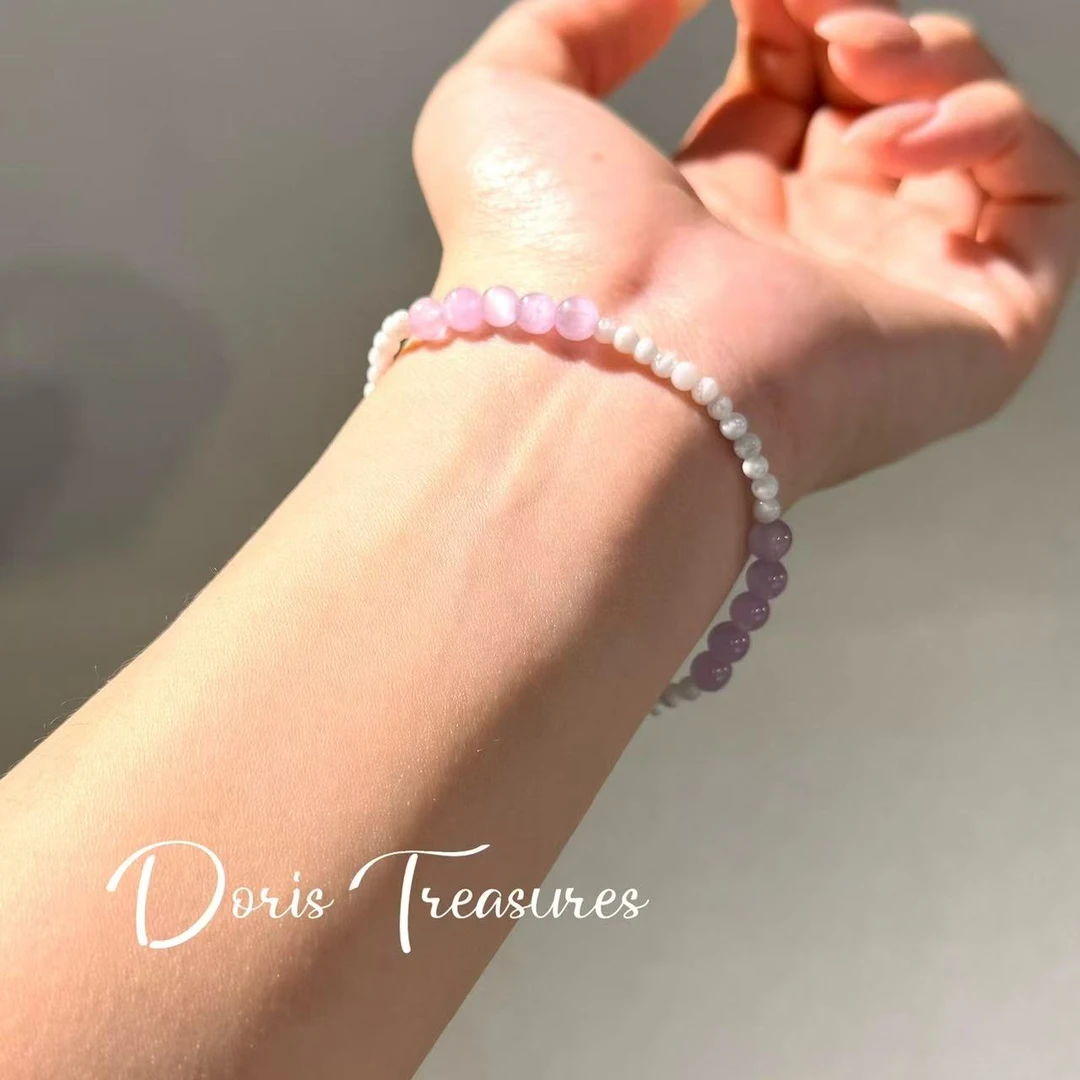 【雪花紫锂辉】手串 气质多样性发一颜色微差 发货件数一