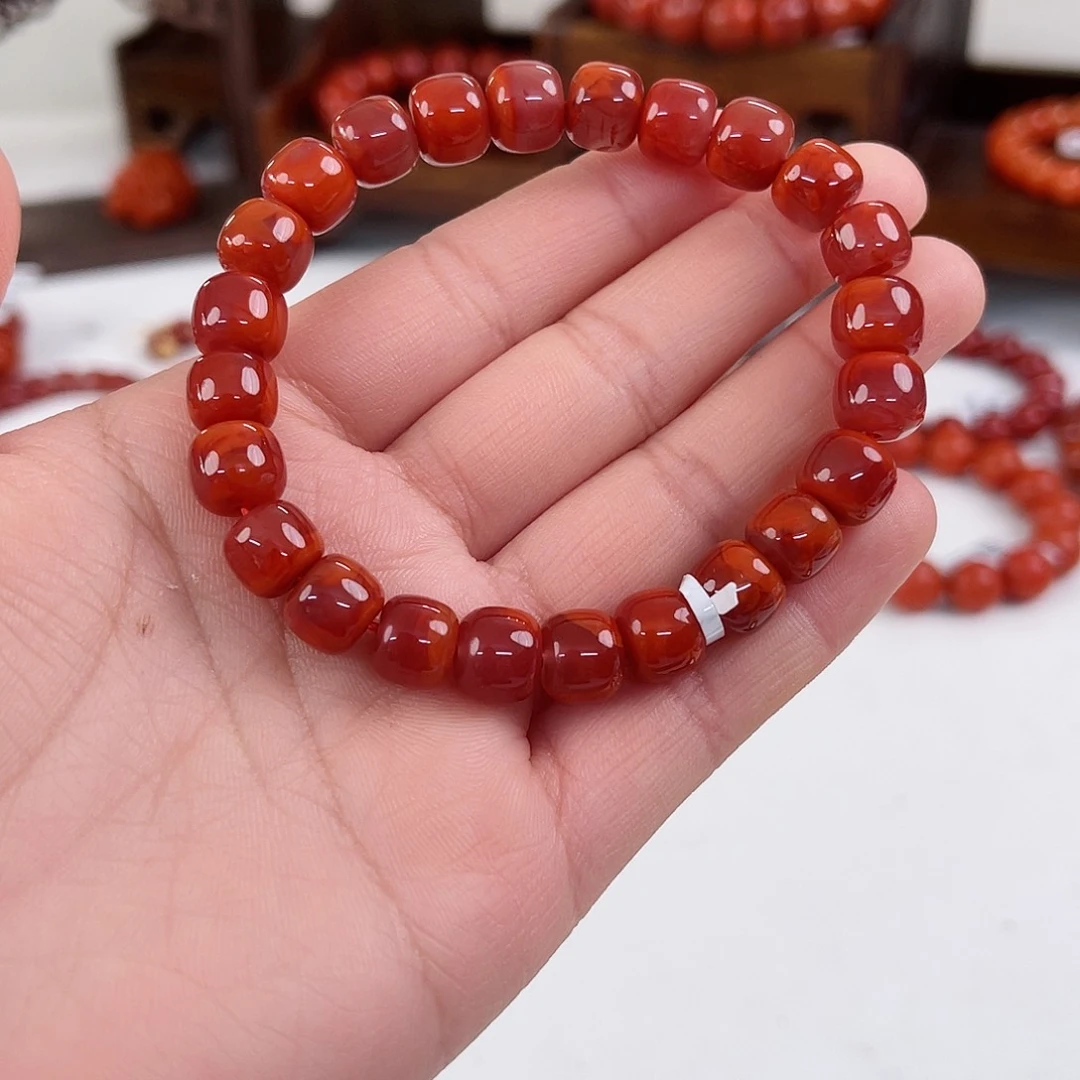 南红玛瑙瓦西老型单圈9mm未镶嵌