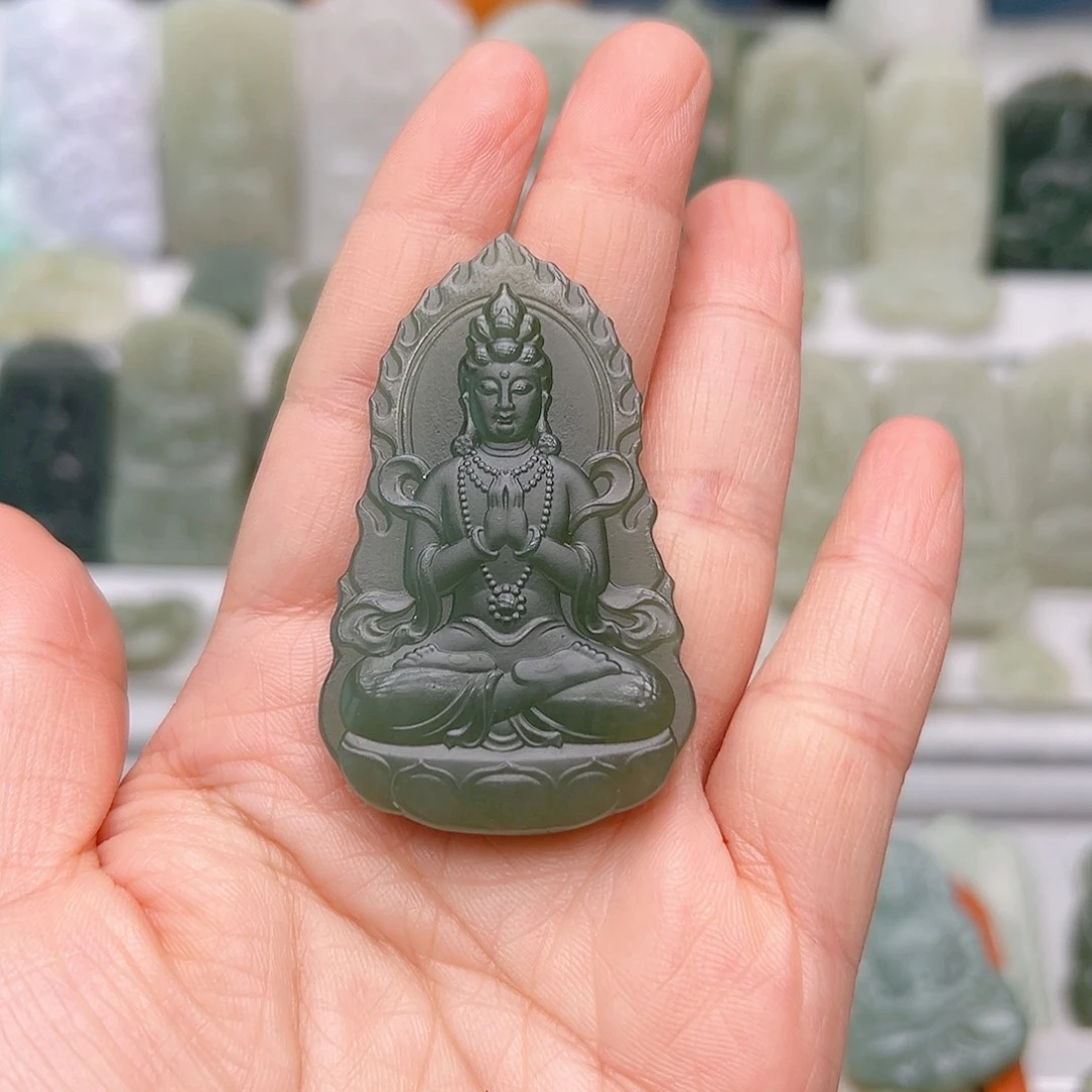 和田玉未镶嵌颈饰灶*生