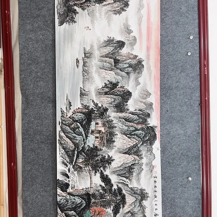 国画手绘国画富山雅居