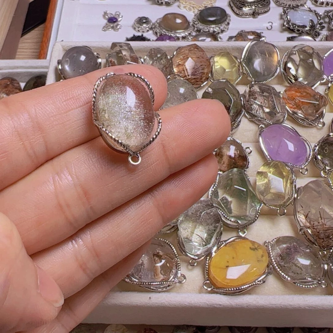 水晶手链银S800镀金镶嵌?***?